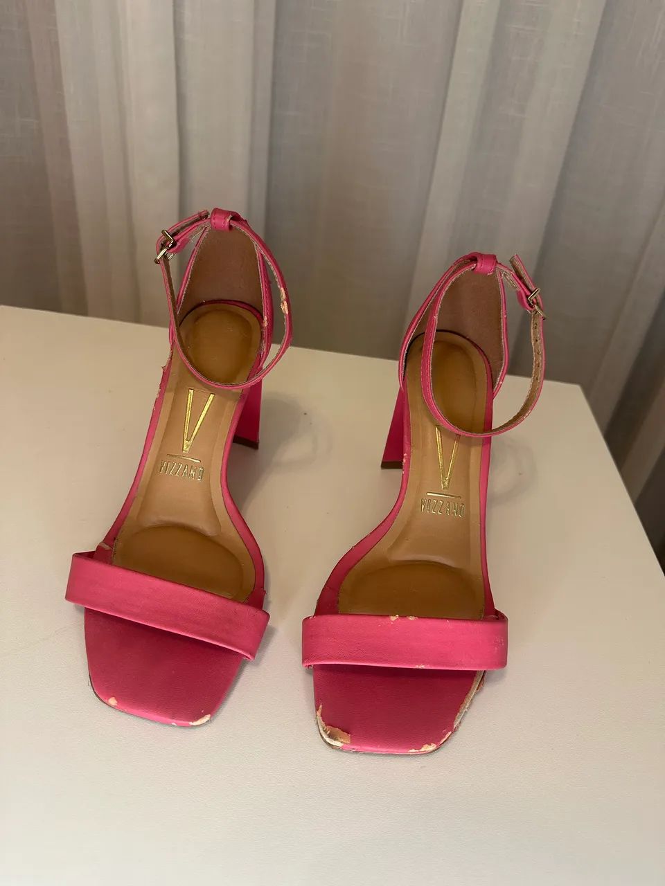 Sapato sandália salto rosa 