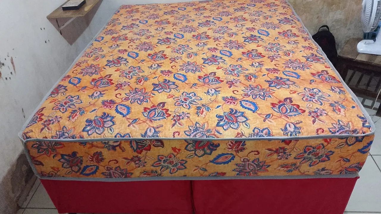 CAMA QUEEN COLCHÃO COM BASE MOLAS ENSACADAS  - Foto 2
