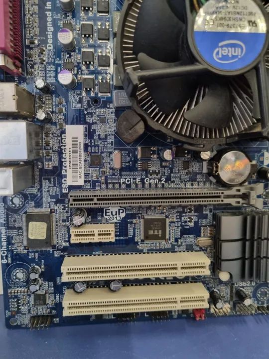 Kit Placa Mãe ECS H61H2-M16 Intel Pentium G2030 Cooler e Espelho Eco Eletron  - Foto 2