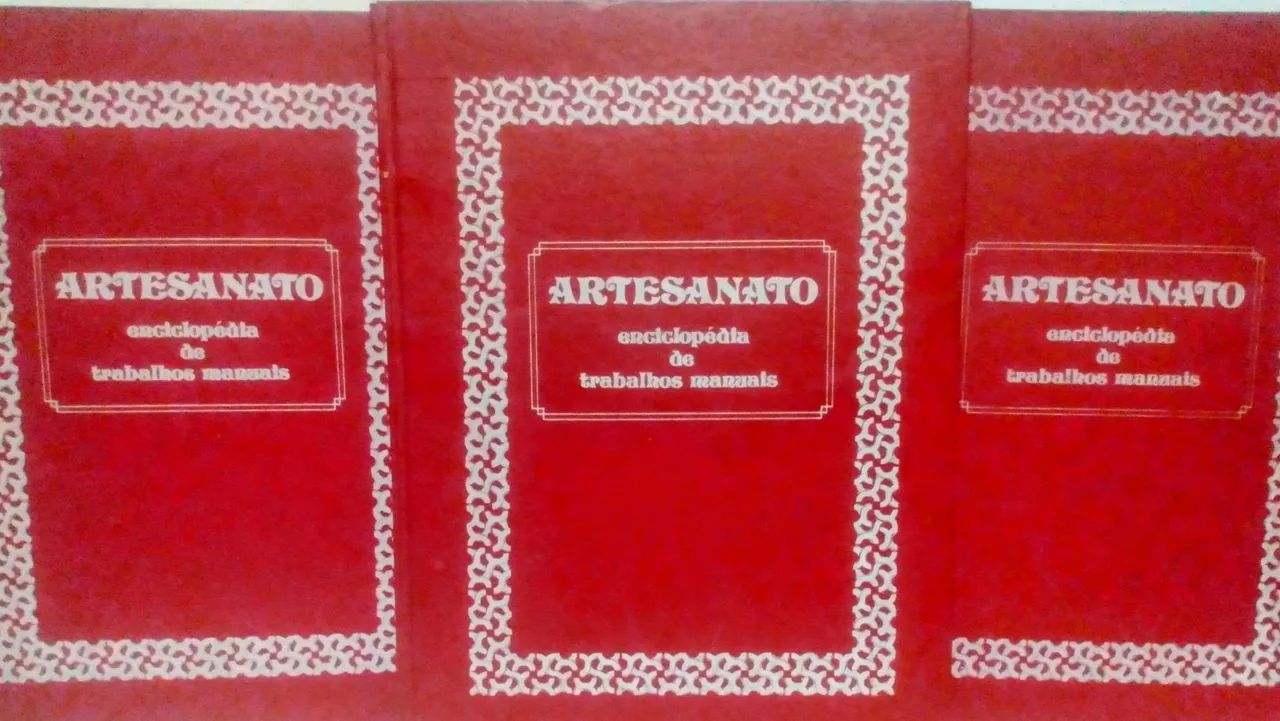 Livros - Enciclopédia de Trabalhos Manuais Artesanato Vol 1 2 e 3 