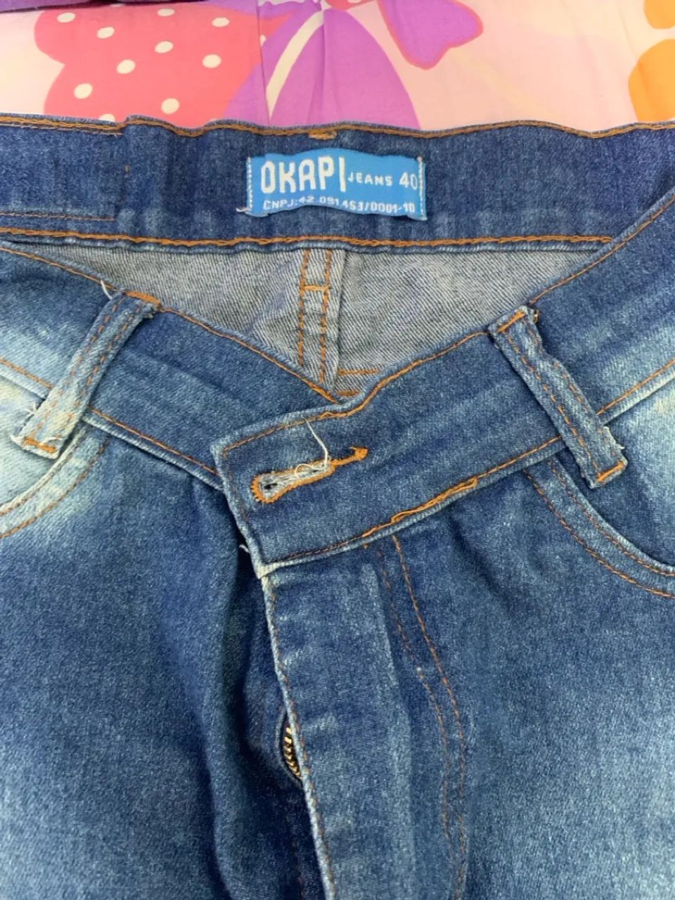Calça Jeans Feminina Azul Destroyed Tamanho 40 - Foto 2