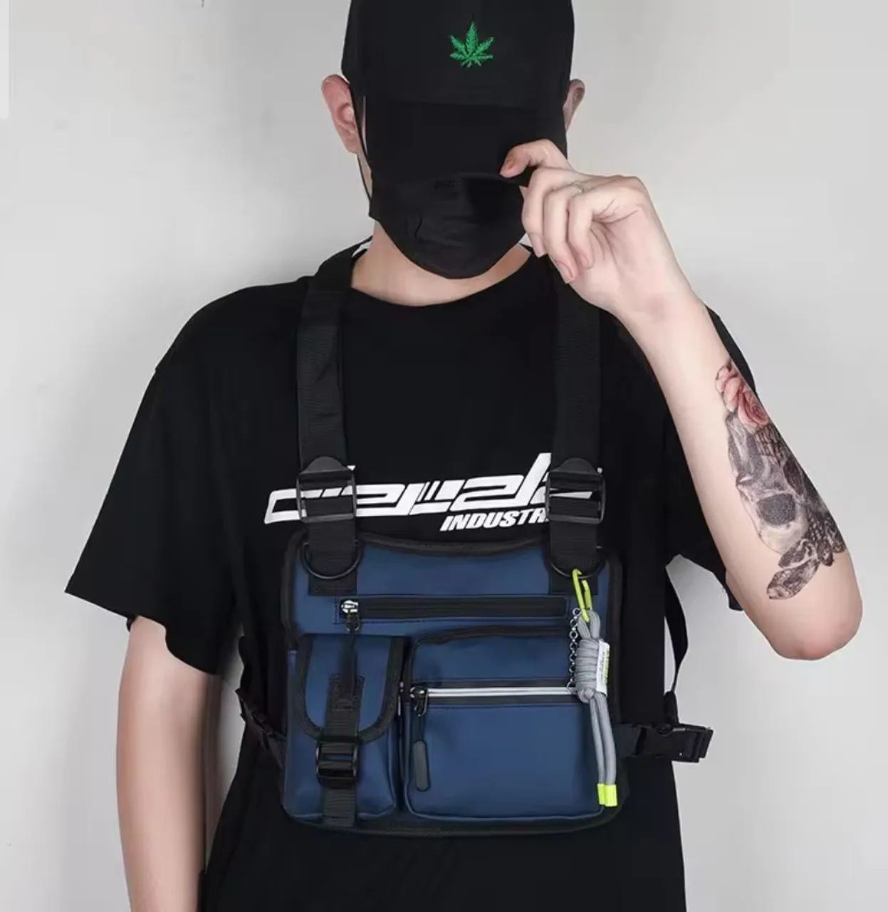 Pochete Peito Masculina - Estilo Streetwear - Azul