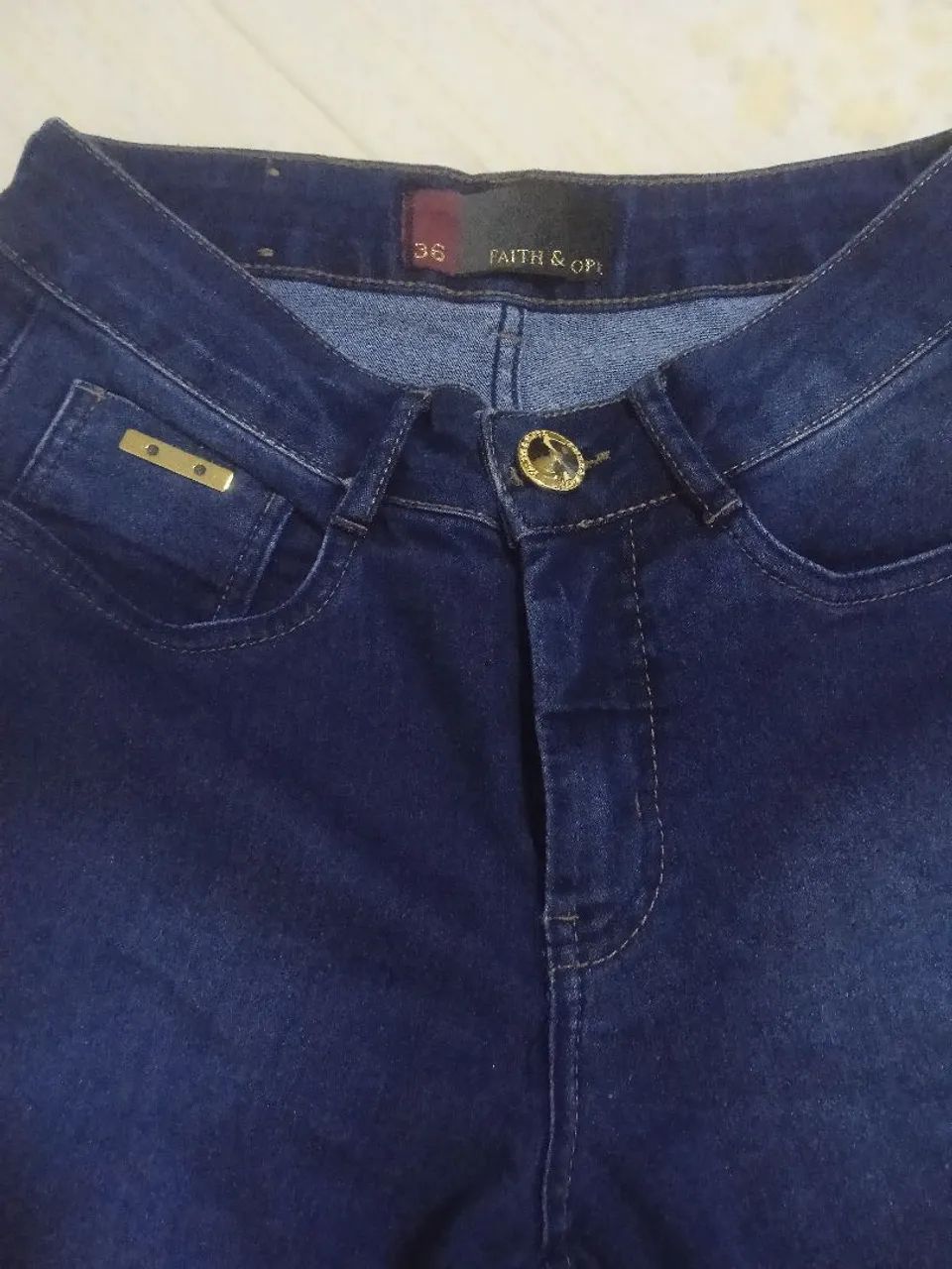 Calça Jeans feminina Azul Faith & Co. - Tamanho 36