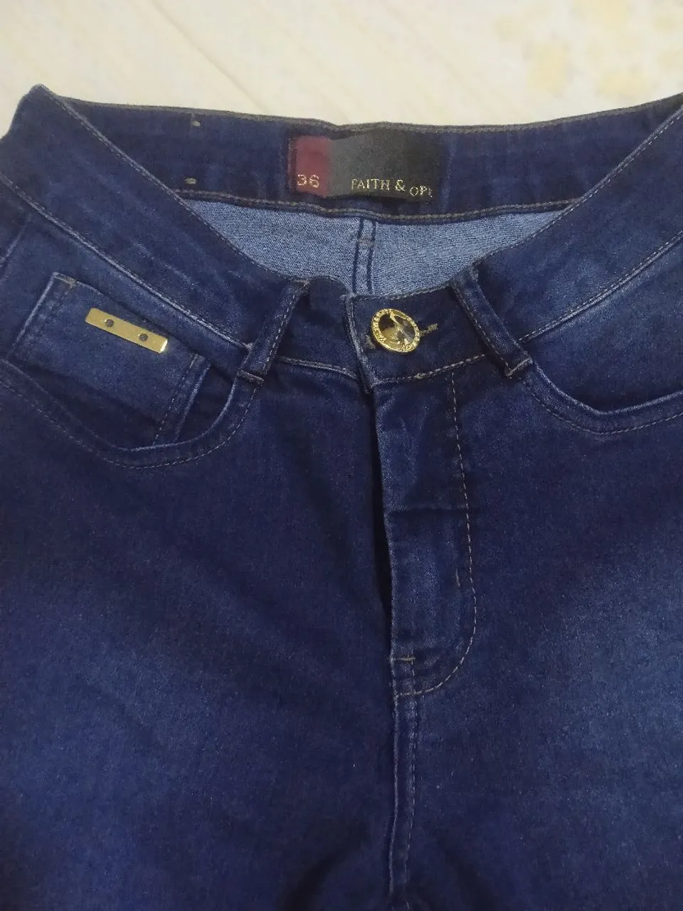 Calça Jeans feminina Azul Faith & Co. - Tamanho 36