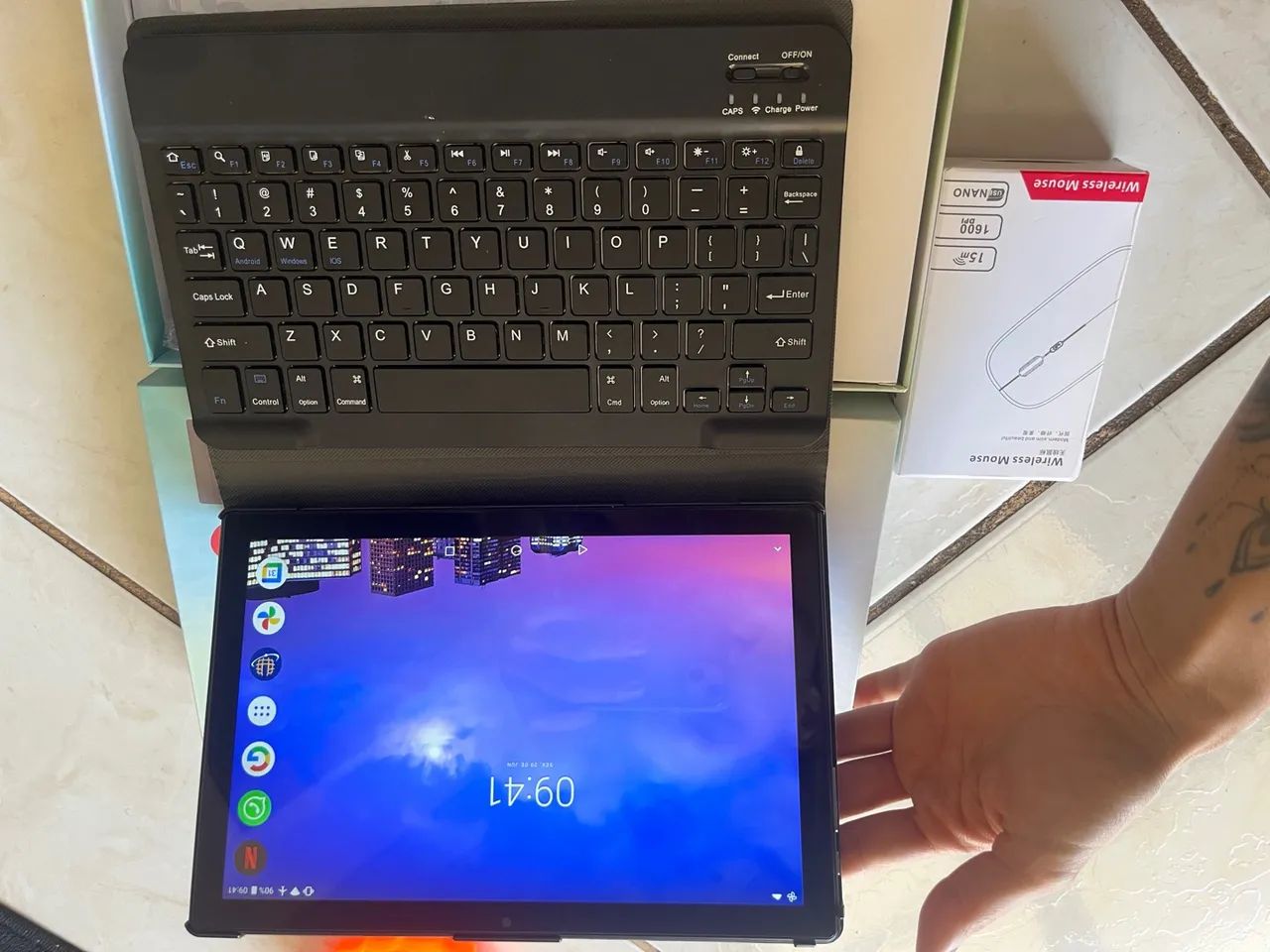 Tablet 10.1 polegadas com Teclado e Mouse Sem Fio - Novo - Foto 4
