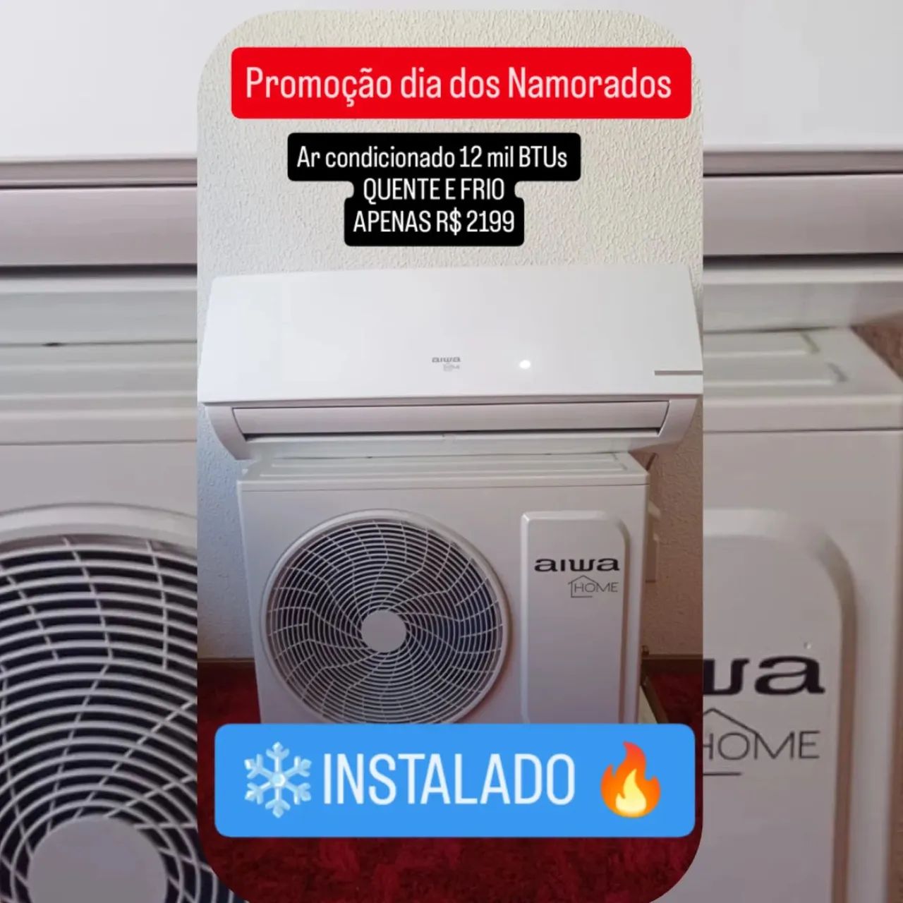 Ar condicionado 12 MIL BTUs convencional quente e frio, NOVOS, COM GARANTIA, LACRADOS 