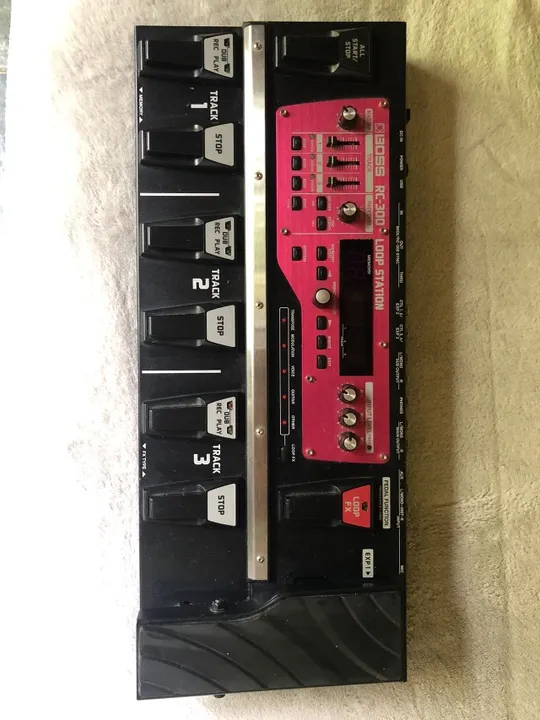 Pedal Boss Rc-300 Loop Station Preto-vermelho