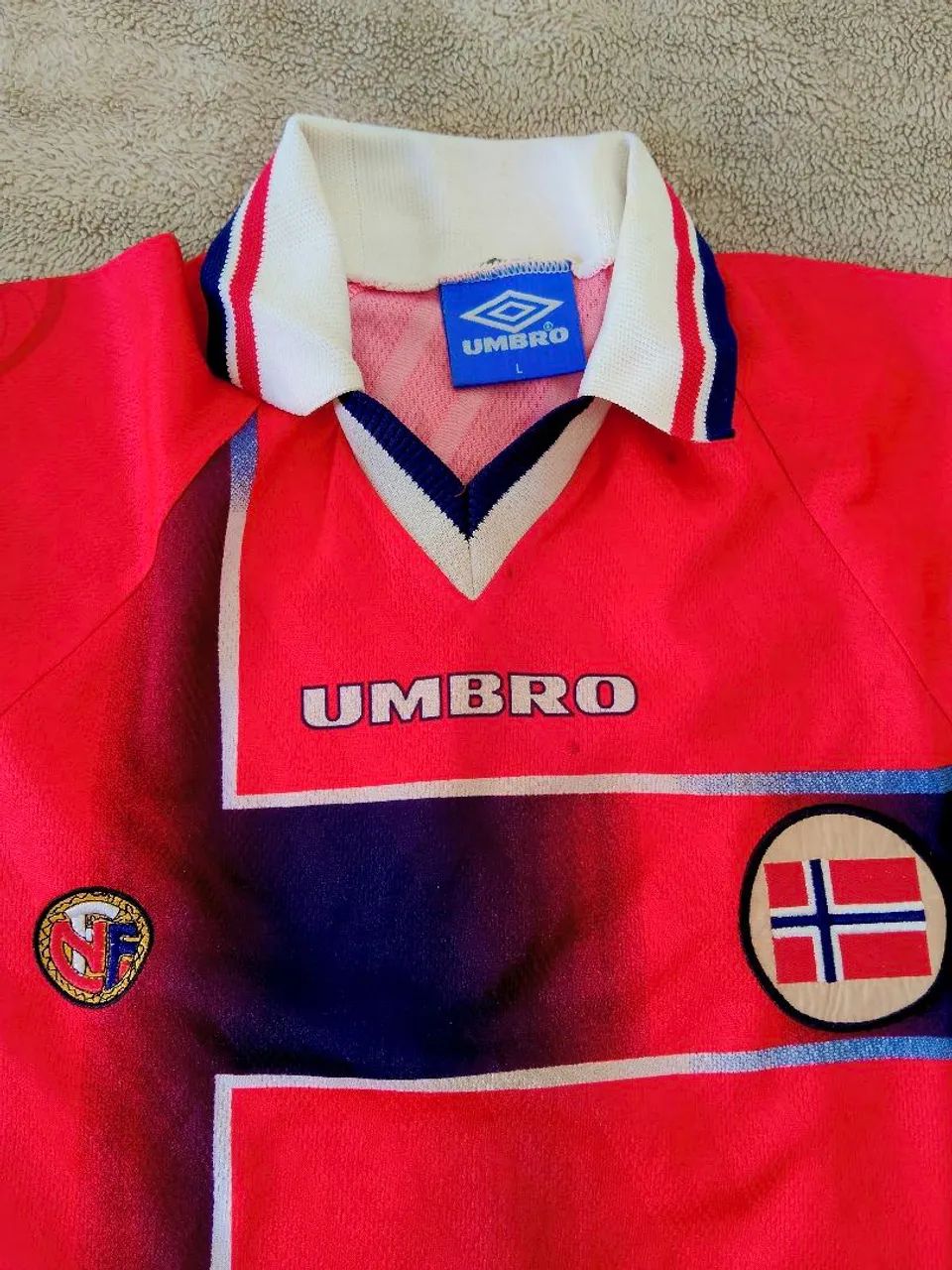Camisa Seleção Noruega Umbro 1997 - 1998 - Roupas Esportivas