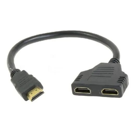 Cabo Divisor Splitter 1 HDMI (macho) para 2 HDMI (fêmea)