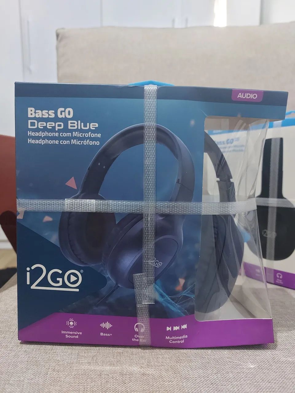 Fone de Ouvido i2Go Bass GO Deep Blue com Microfone