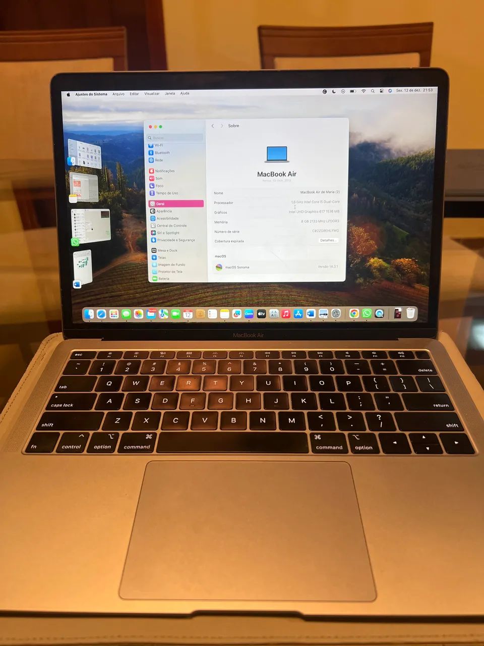 MacBook Air 13 polegadas ? 2019 (Intel core i5 8gb ssd 256gb