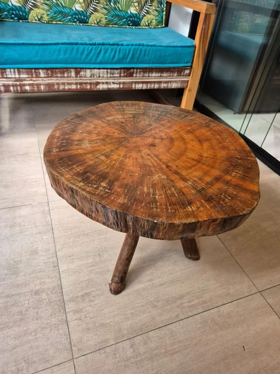 Mesa Centro Baixa Madeira maciça Rustica - Foto 4