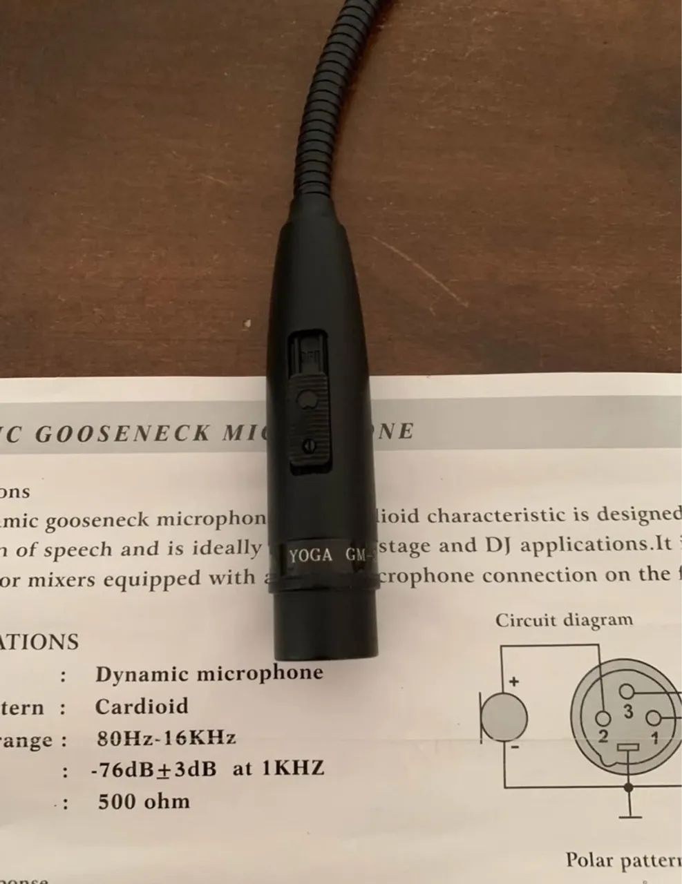 Microfone Gooseneck Dinamic Yoga GM-312S - Foto 2