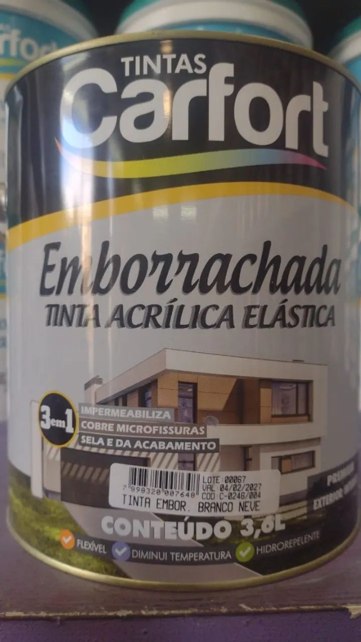 Tinta Emborrachada 3,600 branco neve 