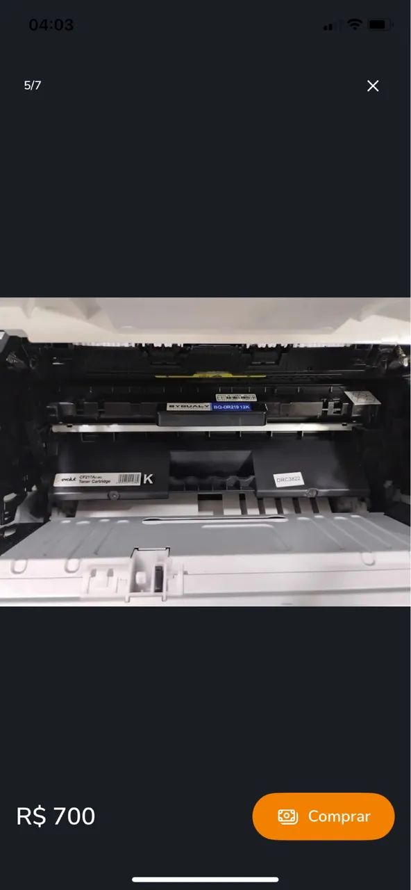 Impressora laserhet M102w seminova revisada