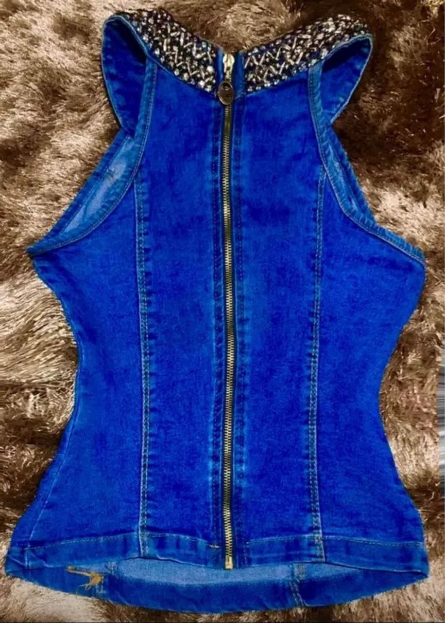 Linda Blusa Jeans TAM M R$:49,99 - Foto 2