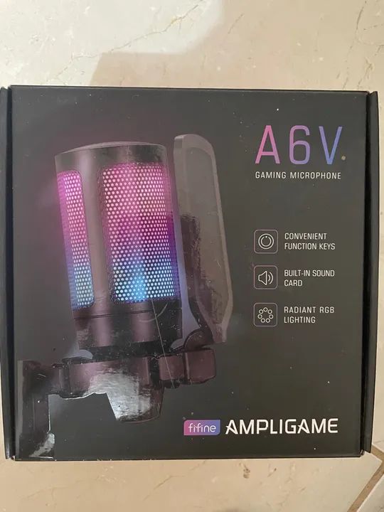 Microfone Gamer Fifine A6V com Iluminação RGB - Foto 2