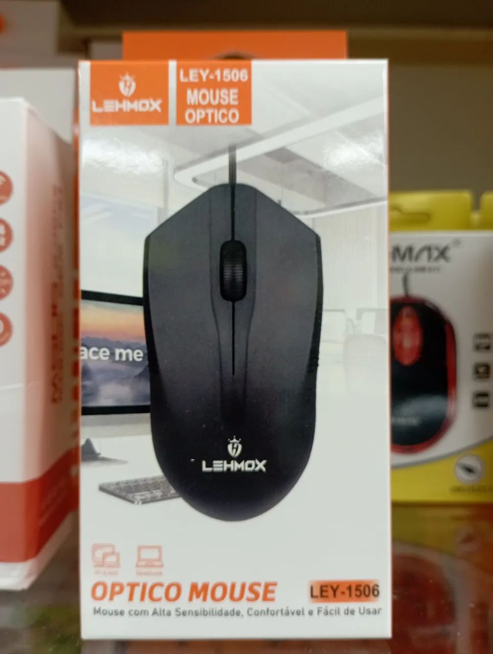 Mouse Óptico com fio Lehmox LEY-1506