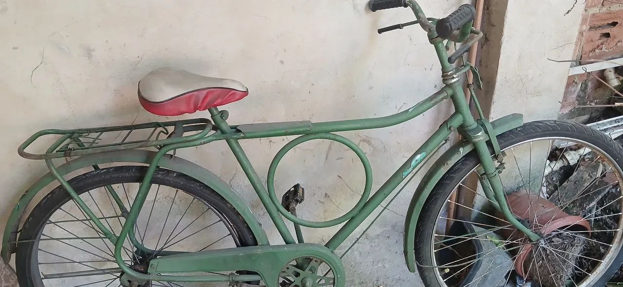 Bicicleta antiga verde - Foto 2