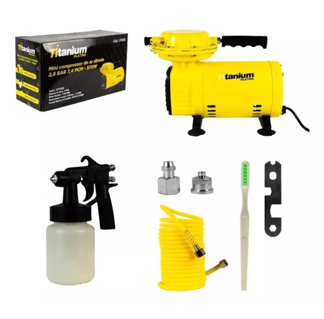 COMPRESSOR DE AR TITANIUM P + ACESSÓRIOS - PRONTA ENTREGA - Foto 4