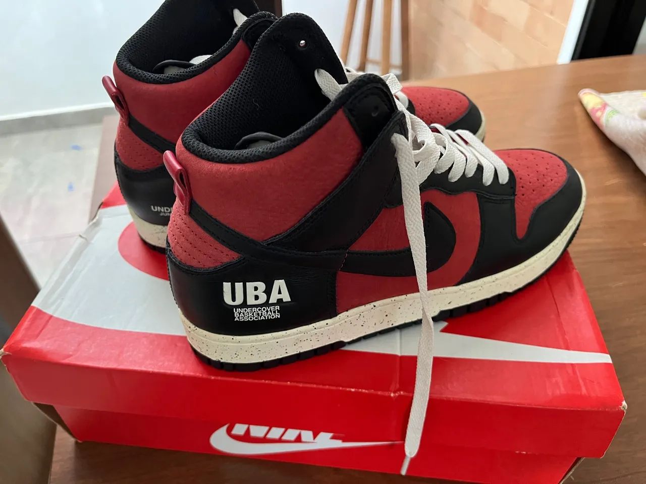 Nike Dunk High x Undercover - Vermelho e Preto - Foto 4