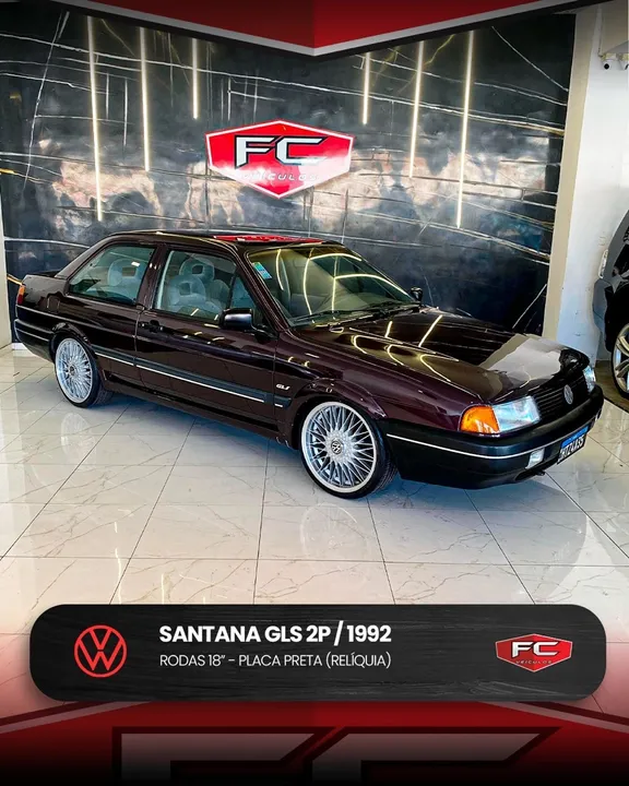 Santana GLS - 1992 - Placa Preta