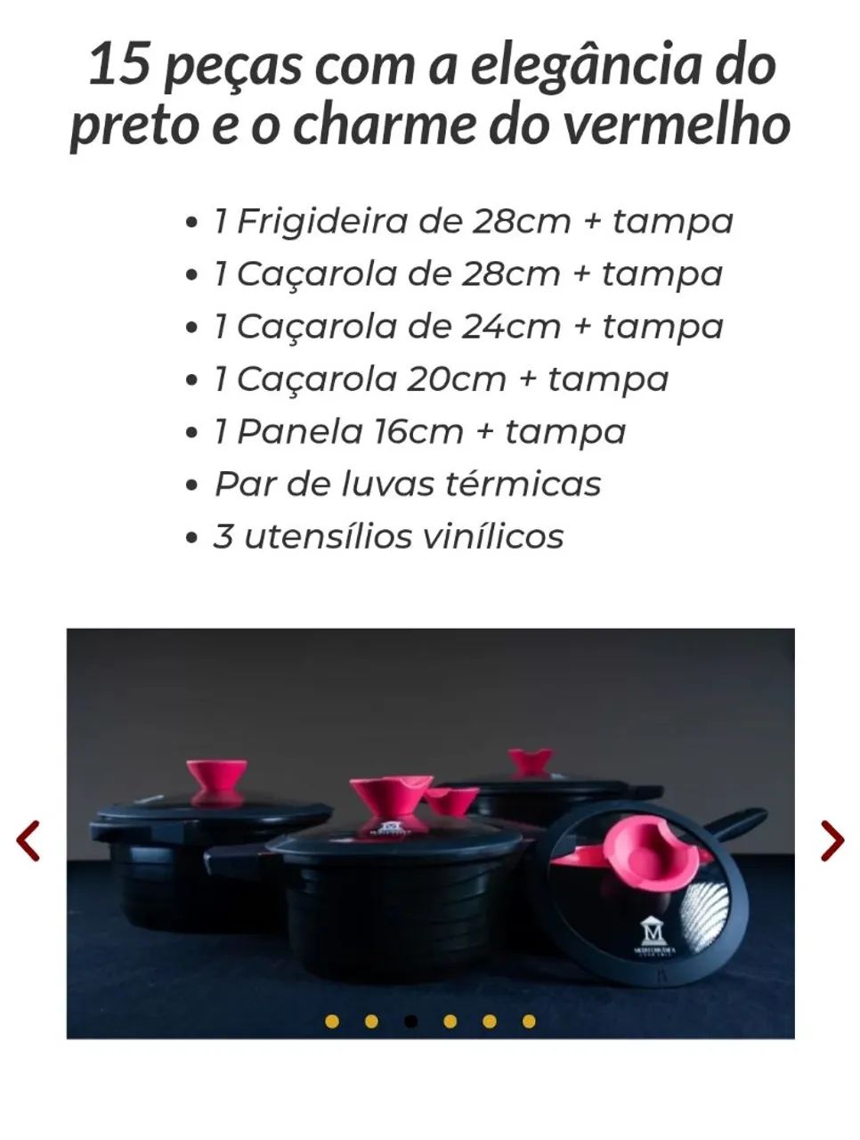 Jogo de Panelas Mediterrânea 15 Peças - Foto 4