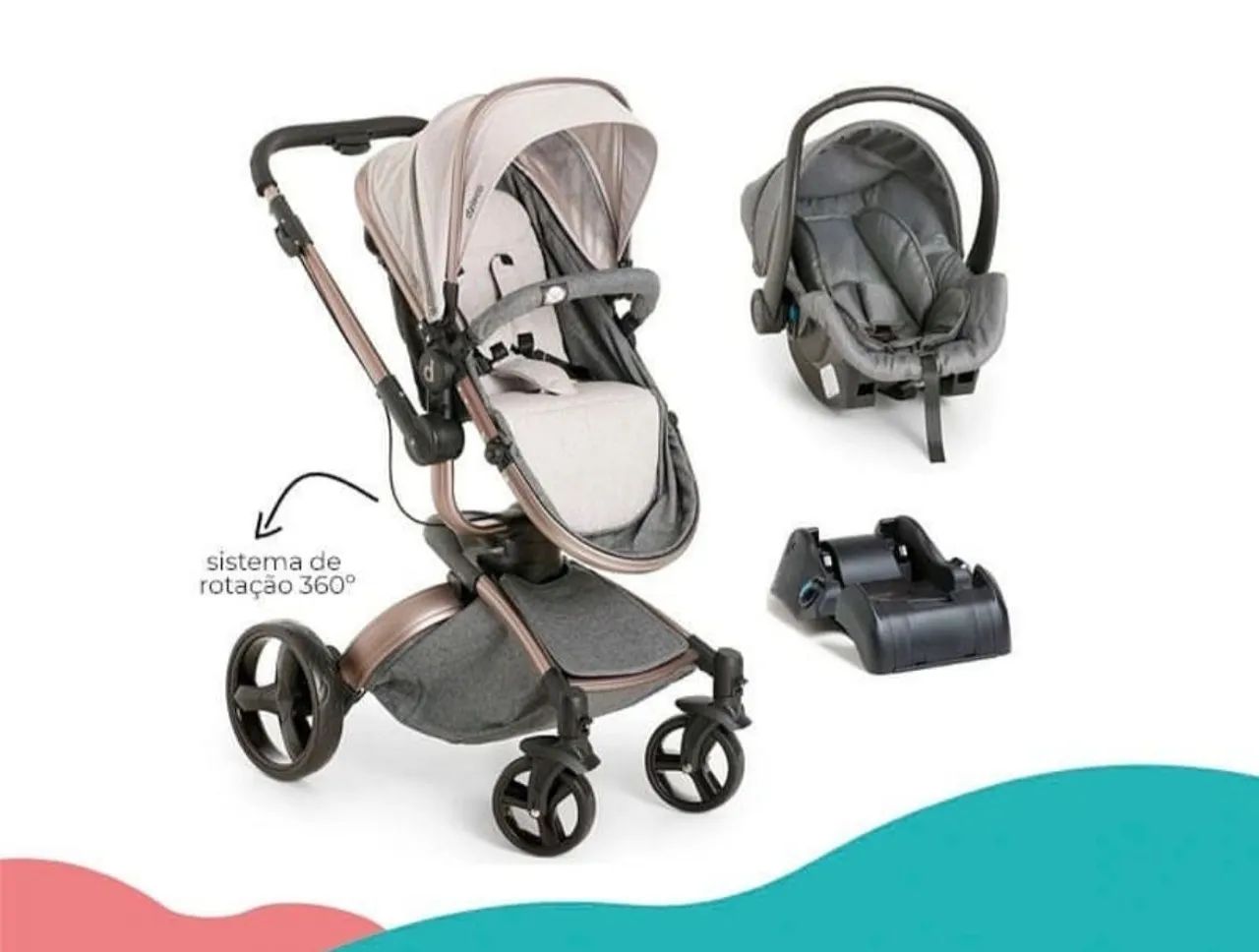 Carrinho de bebê Dzieco Vulkan 360 