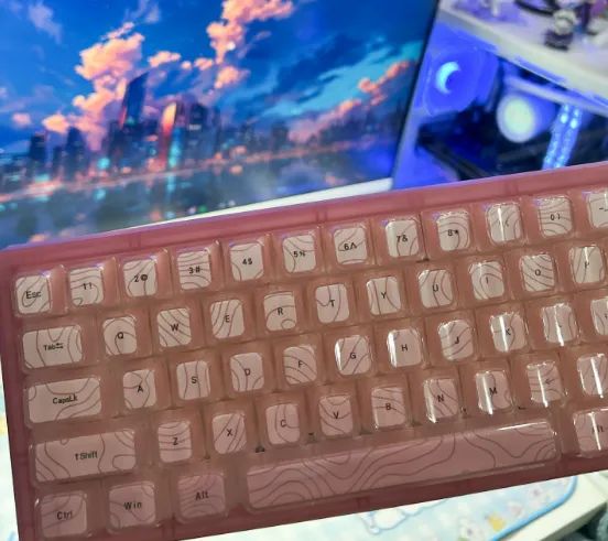Teclado womier v-k66PRO pink - Foto 2
