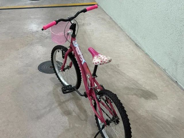 Bicicleta Aro 20 Houston Nina em Aço Carbono Rosa Fosco - Foto 4