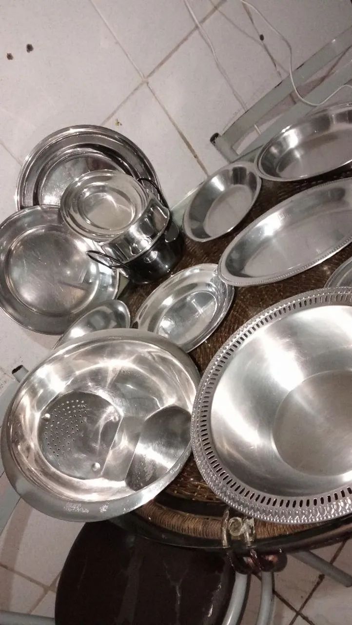 Jogo de Pratos de Aço Inox - Foto 4