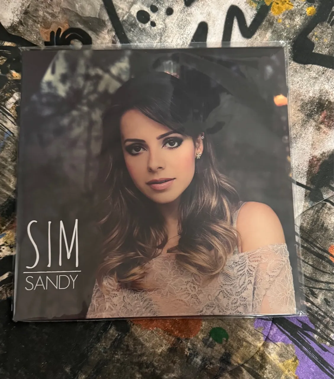 Lp Sandy - Sim (vinil rosa, excelente)