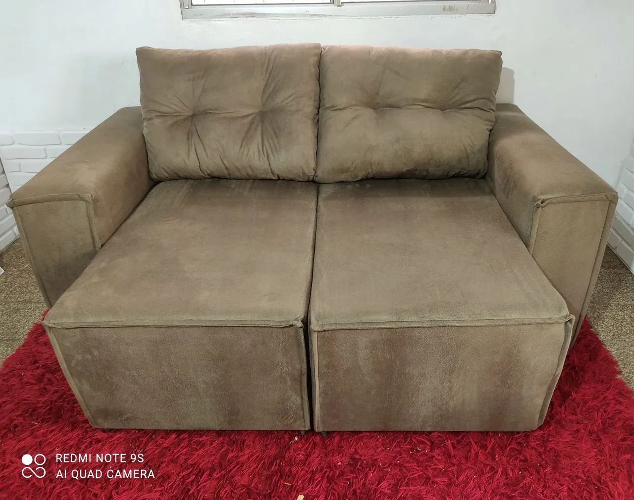 Sofá retrátil 2 lugares em suede.Entrego grátis HOJE..