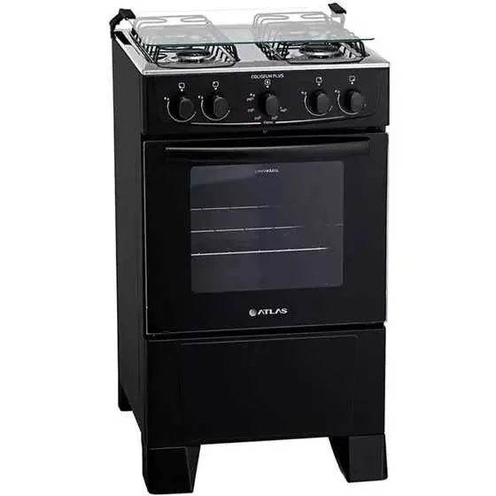 Fogão 4 Bocas Forno 50L Acendimento Manual Mesa de Inox Atlas (SUPER OFERTA PEGUE E LEVE)!