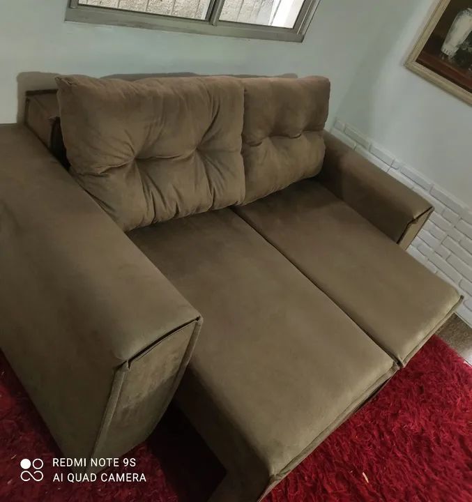 Sofá retrátil 2 lugares em suede.Entrego grátis HOJE.. - Foto 2