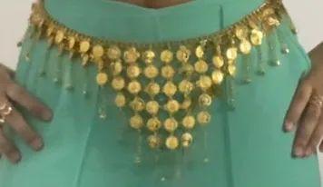 Cinto dourado brilhoso - Novo 