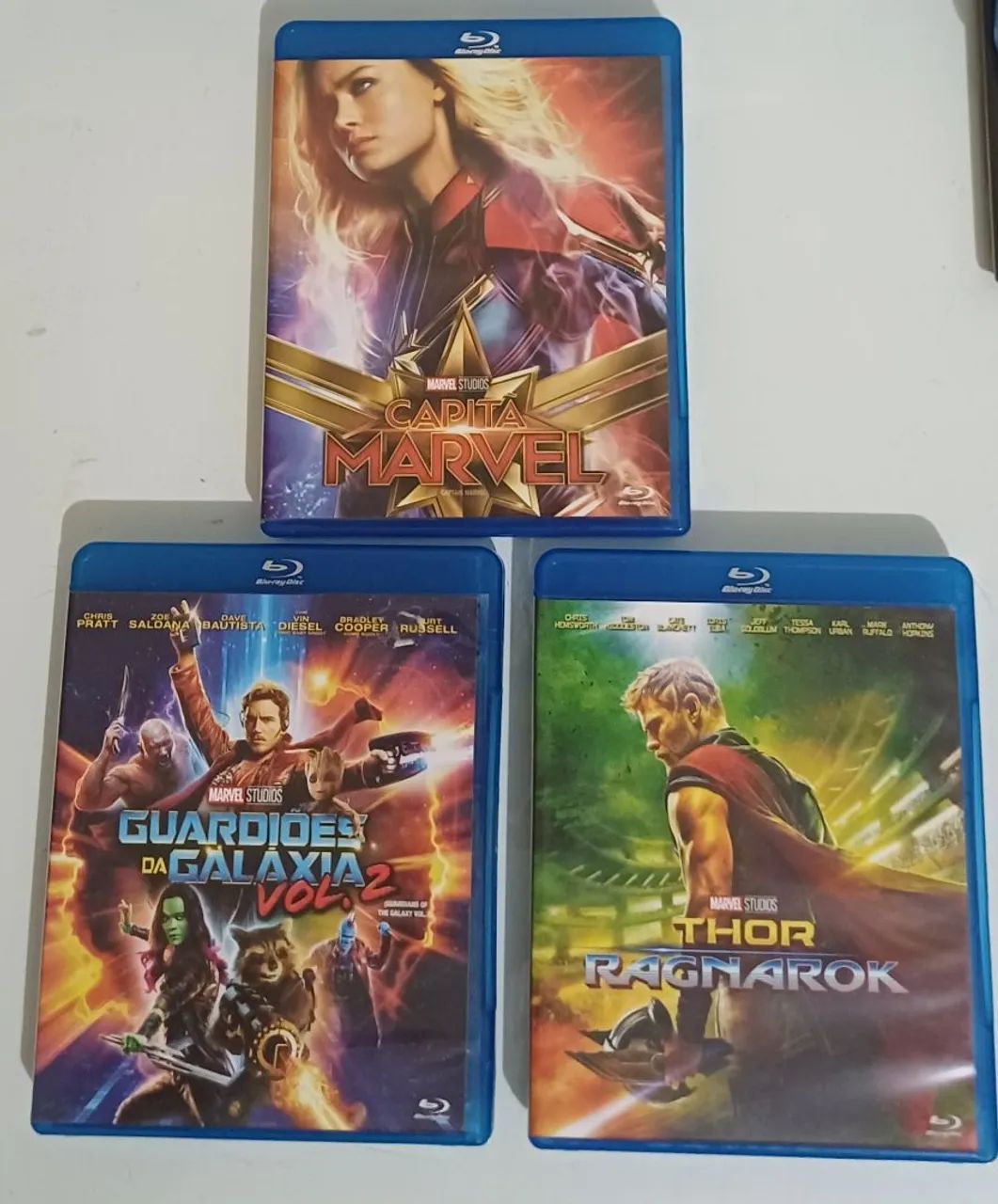 Blu-ray - Capitã Marvel, Thor Ragnarok e Guardiões da Galáxia 2