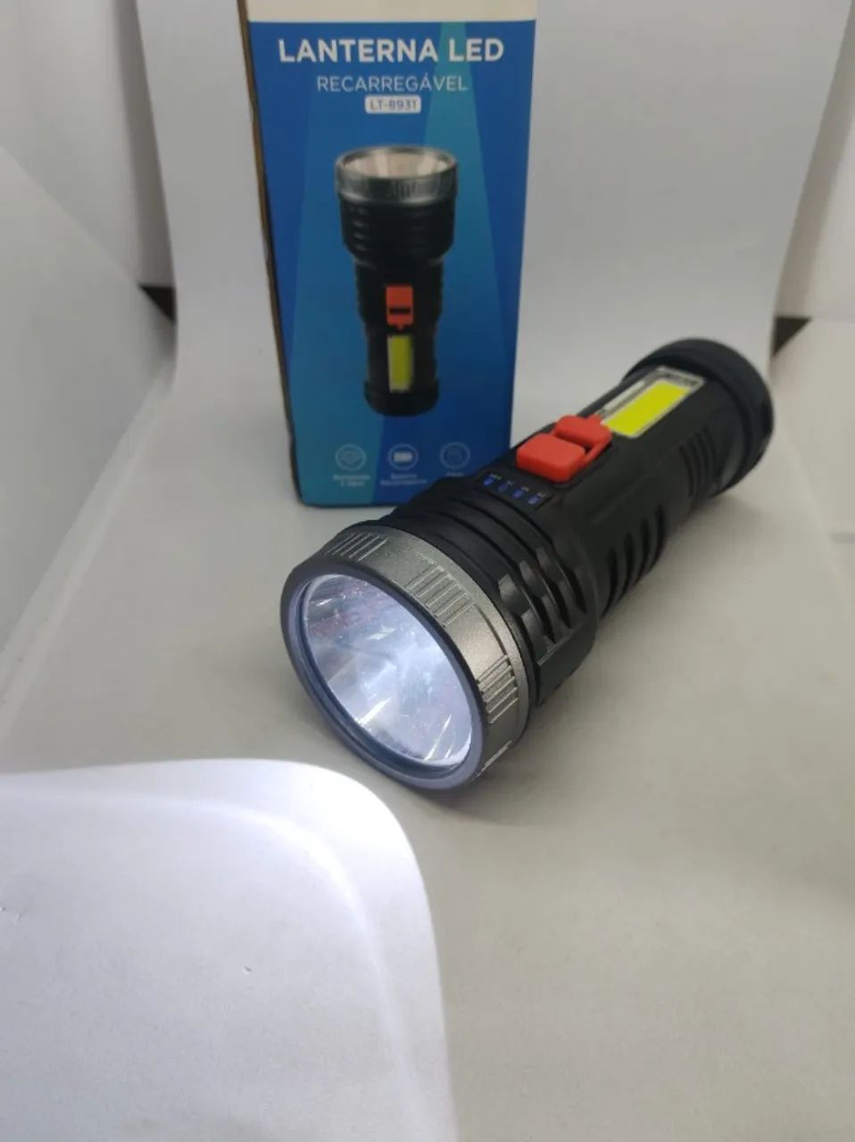 Lanterna Iluminação Forte Luz Lateral Led Alto Brilho Lt8931 - Foto 3