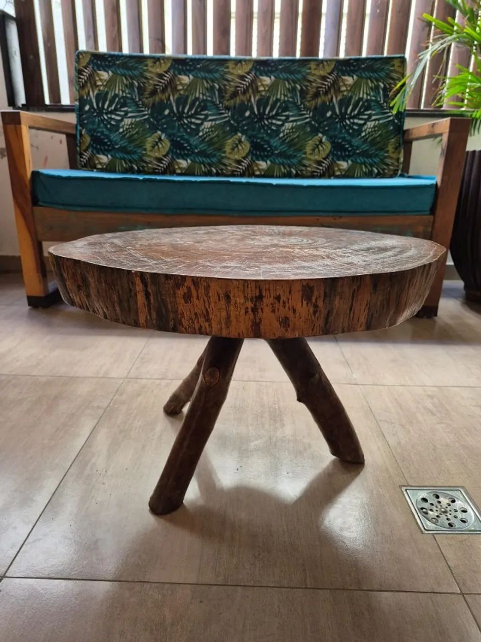 Mesa Centro Baixa Madeira maciça Rustica - Foto 3