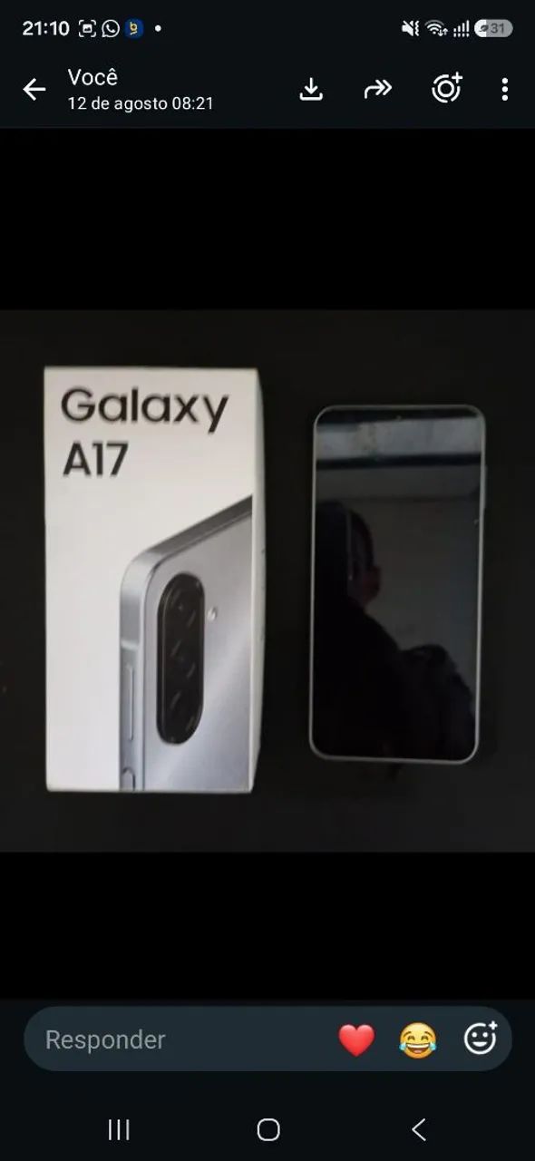 Galaxy A17 5G prata 128GB na caixa 