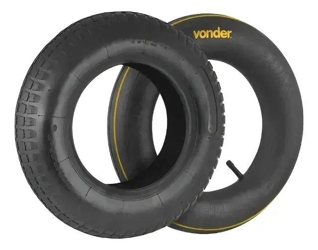 Kit Pneu 2lonas E Câmara D Ar 3.25x8 P Carrinho D Mao Vonder