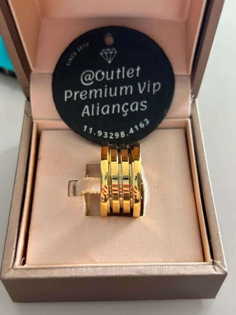 Bvlgari anel bzero1 com molas flexíveis dourado - Foto 3