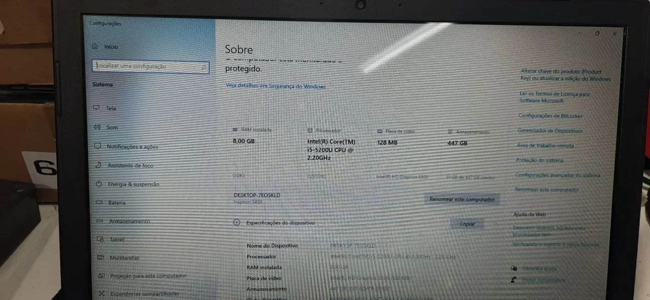 Notebook Dell Ibspiron 5458 - Foto 2