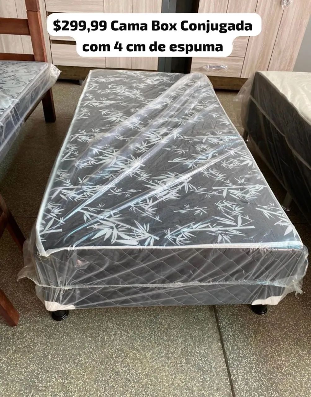 SUPER PROMOÇÃO Cama Box conjugada 04cm solteiro nova 