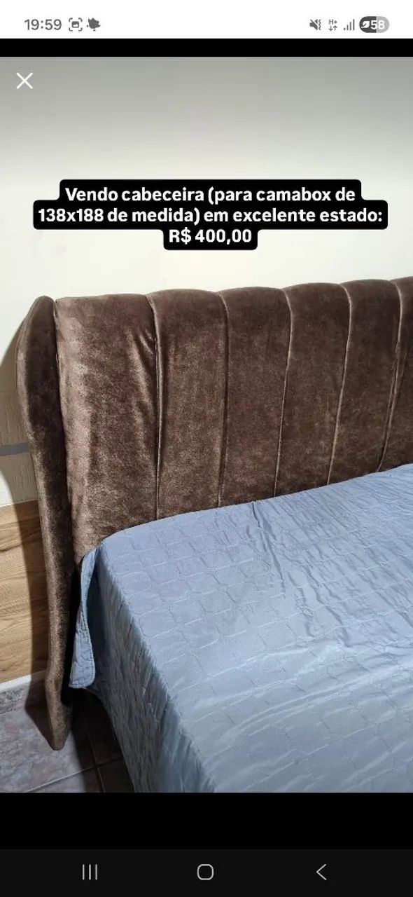 Vendo cabeceira (para camabox de 138x188 de medida)