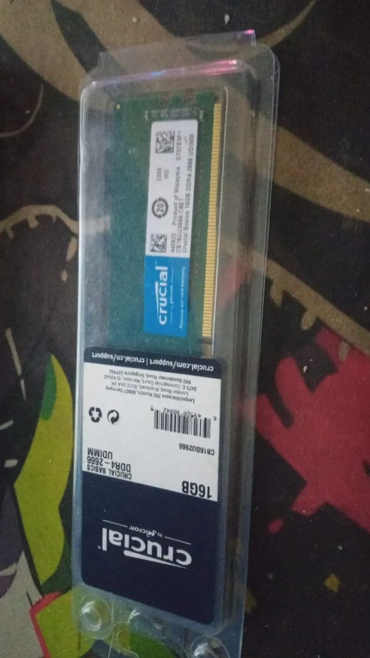 Memória RAM 16gb Crucial 2666
