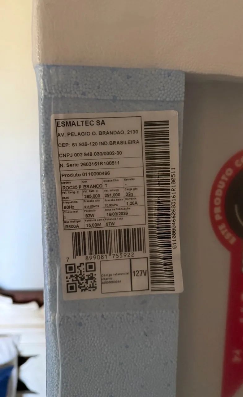 Geladeira Esmaltec NOVA na caixa  - Foto 3