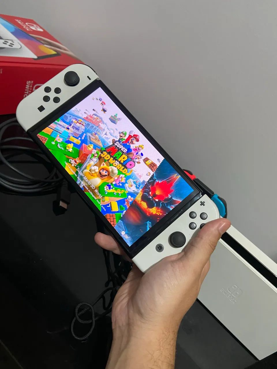 Nintendo switch Oled (Desbloqueado) Completo - Pouco usado 