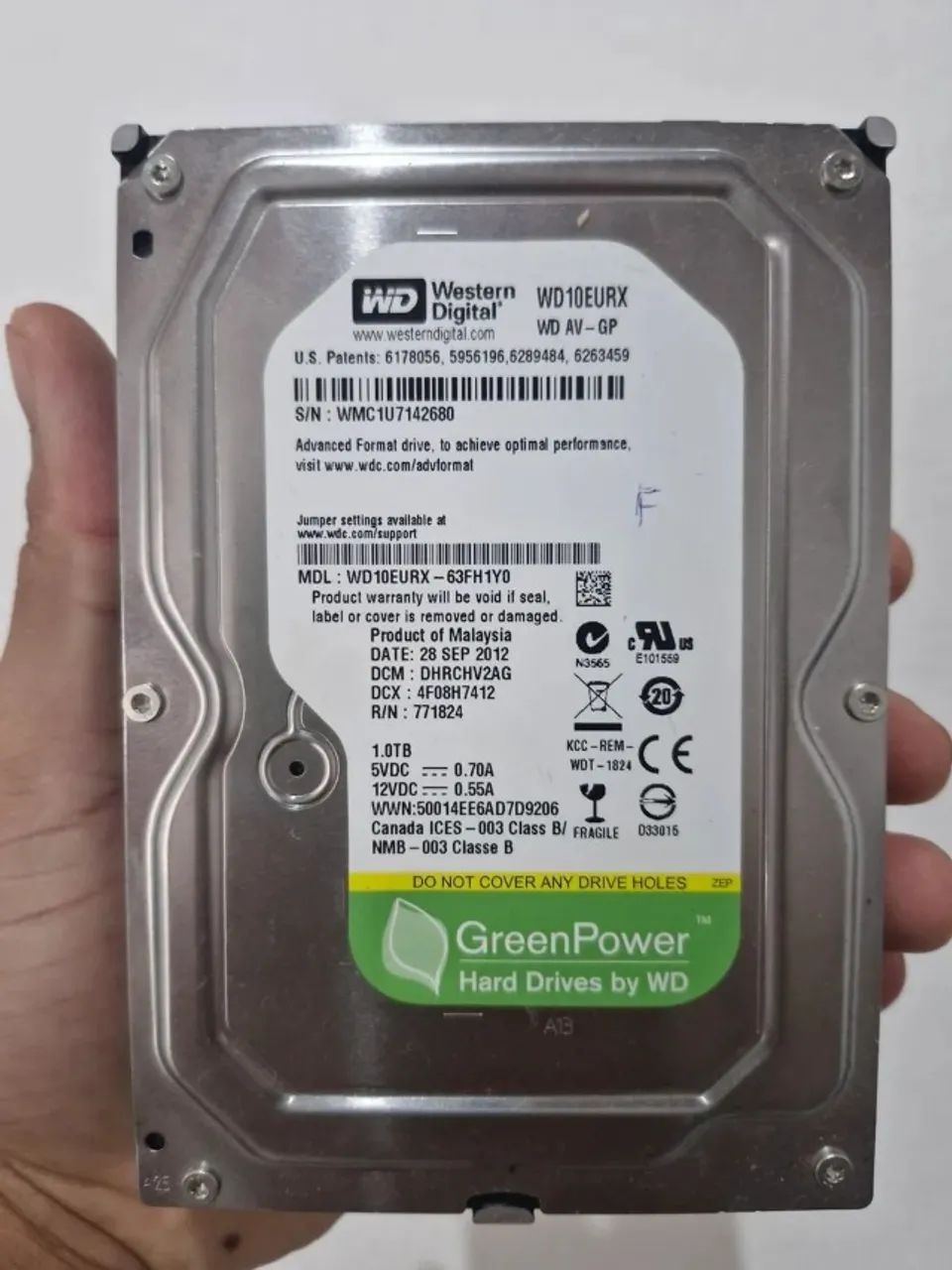 HDD 1TB 3.5 WESTERN DIGITAL