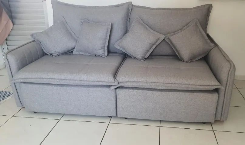 Sofá-Cama 2 em 1 - 2 Metros - Excelente Estado - Foto 4